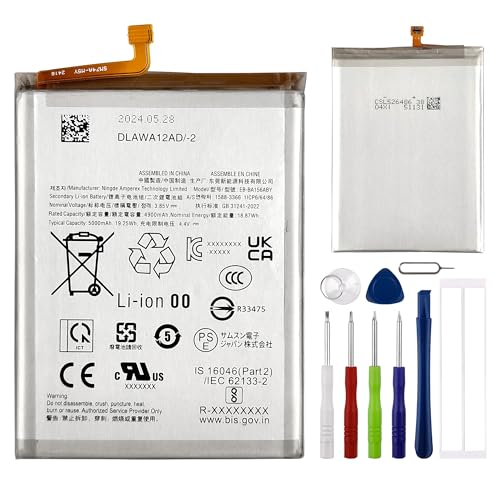 E-yiiviil Ersatzakku EB-BA156ABY Battery Kompatibel mit Samsung Galaxy A15 5G SM-A156B SM-A156B/DS SM-A156P with Tools E-yiiviil Ersatzakku EB-BA156ABY Battery Kompatibel mit Samsung Galaxy A15 5G SM-A156B SM-A156B/DS SM-A156P with Tools von E-YIIVIIL