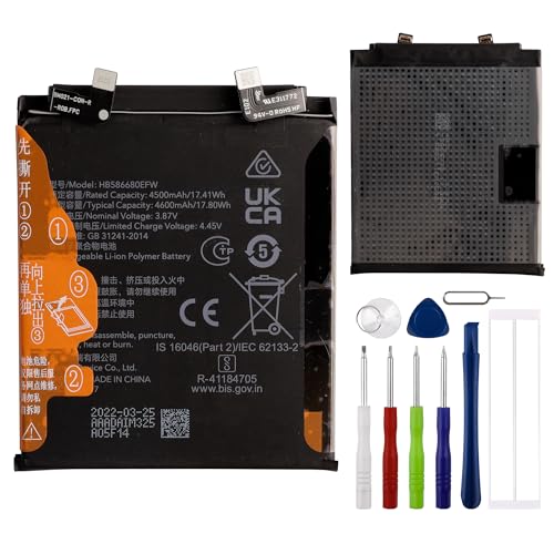 E-yiiviil Ersatzakku HB586680EFW Kompatibel mit Honor Magic 4 Pro with Tools E-yiiviil Ersatzakku HB586680EFW Kompatibel mit Honor Magic 4 Pro with Tools von E-YIIVIIL