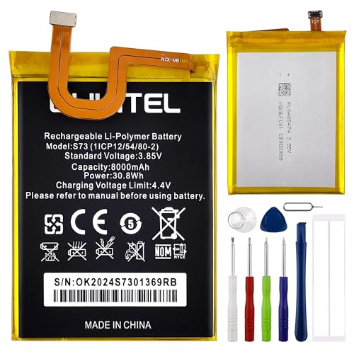 E-yiiviil Ersatzakku S73 Kompatibel mit Oukitel WP5 Pro WP5 with Tools von E-YIIVIIL
