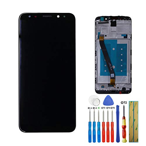 Für Huawei Mate 10 Lite RNE-L01 RNE-L21 RNE-L23 Display LCD Touchscreen Front Glas Bildschirm Panel (Schwarz)+ Rahmen + Adhesive + Werkzeuge von E-YIIVIIL