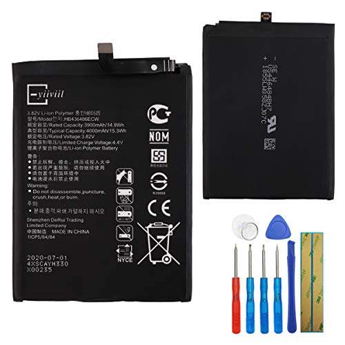 NEU LiIon Ersatz AKKU Batterie HB436486ECW Kompatibel mit Huawei P20 Pro/Mate 10 Pro Nova 2i Honor 9i RNE-L01/02/03 RNE-L21 Huawei G10 Plus von E-YIIVIIL