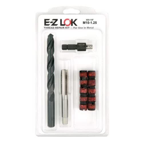 E-Z LOK EZ-650-10F Gewindeeinsätze für Metall, M10-1.25 Einbausatz, Stahl, Schwarzoxid von E-Z LOK