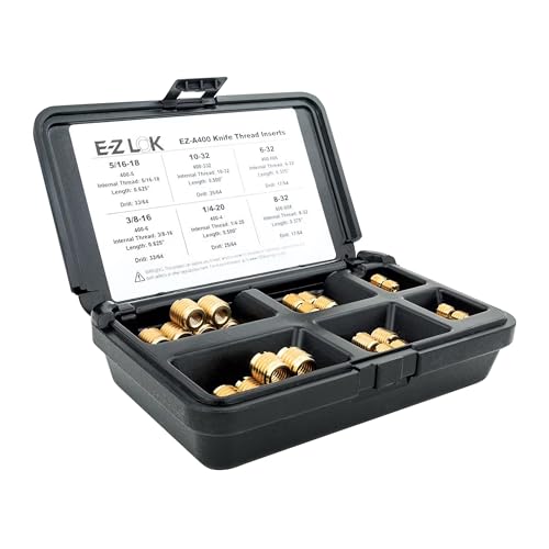 E-Z LOK EZ-A400 Gewindeeinsätze für Holz, Sortimentskit, Messing, blank von E-Z LOK