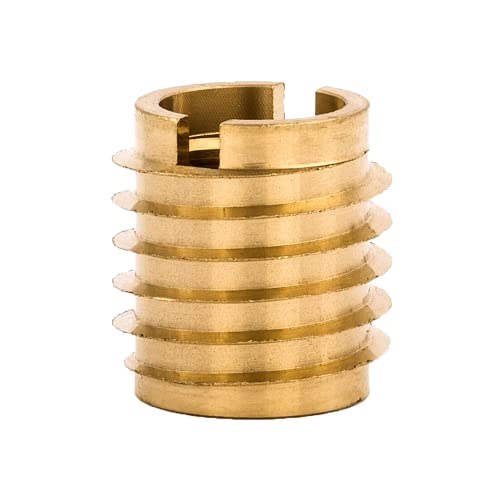 E-Z Lok 400-6 Gewindeeinsatz, Messing, Messergewinde, 3/8"-16 Innengewinde, 1,6 cm Länge (10 Stück) von E-Z LOK