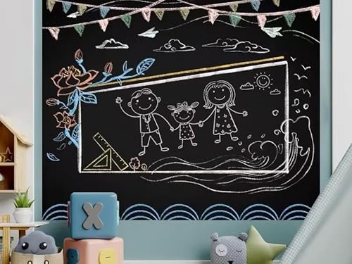 Gastro Tafel Aufsteller selbstklebend schwarz | Für echte Kreide & Kreidestifte | verschiedene Größen | Kreidetafel | Wandfolie | Inneneinrichtung DIY Deko Schreibtafel Maltafel (150x75cm) von E&R