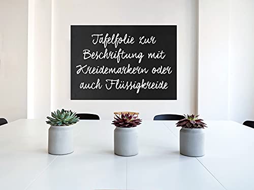 Tafelfolie selbstklebend schwarz | Für echte Kreide & Kreidestifte | verschiedene Größen | Kreidetafel | Wandfolie | Inneneinrichtung DIY Deko Schreibtafel Maltafel (100x60cm) von E&R