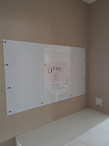 Whiteboard Folie | Zuschnitte nach Maß | selbstklebend beschreibbar abwischbar | Eisenfolie Ferrofolie WEIß | Whiteboard Tafelfolie magnetisch wiederbeschreibbar | Haftgrund für Magnete (90x40 cm) von E&R