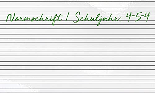 Whiteboardfolien klebend auf allen Oberflächen Whiteboard Marker beschreibbare Oberfläche | selbstklebend beschreibbar abwischbar zuschneidbar | (100x60 cm, Normschrift 1. Schuljahr:4-5-4) von E&R