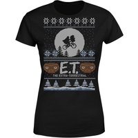 E.T. the Extra-Terrestrial Christmas Women's T-Shirt - Black - L von E.T. the Extra-Terrestrial