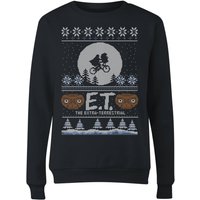 E.T. the Extra-Terrestrial Damen Weihnachtspullover – Schwarz - 3XL von E.T. the Extra-Terrestrial