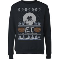 E.T. the Extra-Terrestrial Damen Weihnachtspullover – Schwarz - XXL von E.T. the Extra-Terrestrial