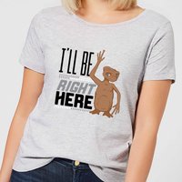 ET Ill Be Right Here Damen T-Shirt - Grau - M von E.T. the Extra-Terrestrial