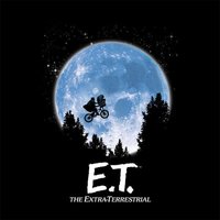 ET Moon Silhouette Damen T-Shirt - Schwarz - XXL von E.T. the Extra-Terrestrial