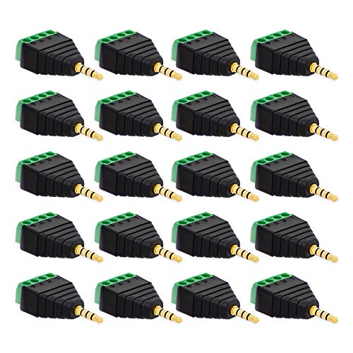 20x Klinke Adapter Stecker 3,5mm >Terminal Block 4-Pin Schraub Klemmen Kabel Adapter 20x Klinke Adapter Stecker 3,5mm >Terminal Block 4-Pin Schraub Klemmen Kabel Adapter von E.T