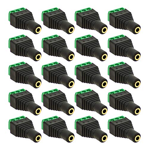 20x Klinken Buchse 3,5mm Adapter > Terminal Block 3-Pin Schraub Klemmen Vergoldet 20x Klinken Buchse 3,5mm Adapter > Terminal Block 3-Pin Schraub Klemmen Vergoldet von E.T