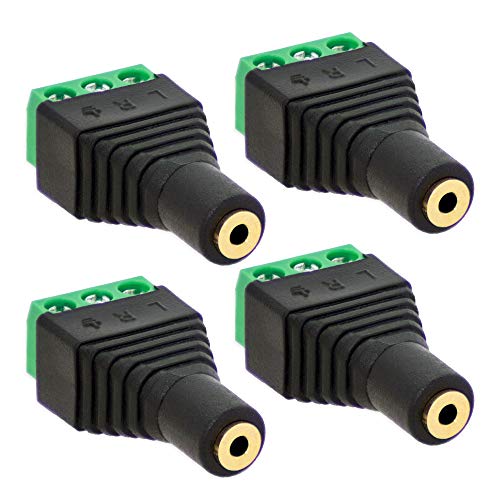 4X Klinken Buchse 2,5mm Adapter > Terminal Block 3-Pin Schraub Klemmen Vergoldet 4X Klinken Buchse 2,5mm Adapter > Terminal Block 3-Pin Schraub Klemmen Vergoldet von E.T