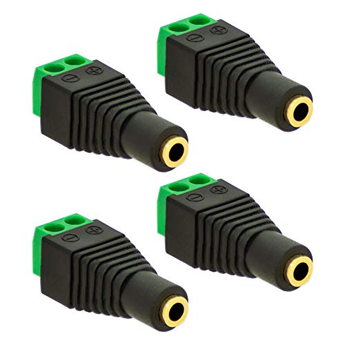 4X Klinken Buchse 3,5mm Adapter > Terminal Block 2-Pin Schraub Klemmen Vergoldet 4X Klinken Buchse 3,5mm Adapter > Terminal Block 2-Pin Schraub Klemmen Vergoldet von E.T