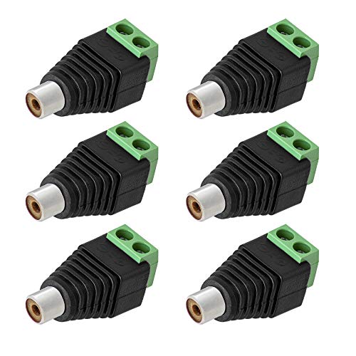 6X Cinch RCA-Buchse Adapter 2-pin Klemmen Terminalblock Chinch Stecker DC AV Block 6X Cinch RCA-Buchse Adapter 2-pin Klemmen Terminalblock Chinch Stecker DC AV Block von E.T