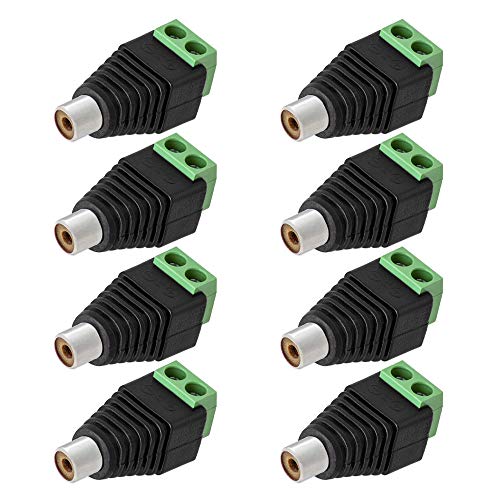 8X Cinch RCA-Buchse Adapter 2-pin Klemmen Terminalblock Chinch Stecker DC AV Block 8X Cinch RCA-Buchse Adapter 2-pin Klemmen Terminalblock Chinch Stecker DC AV Block von E.T