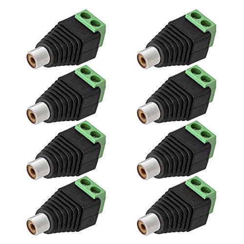 8X Cinch RCA-Buchse Adapter 2-pin Klemmen Terminalblock Chinch Stecker DC AV Block von E.T