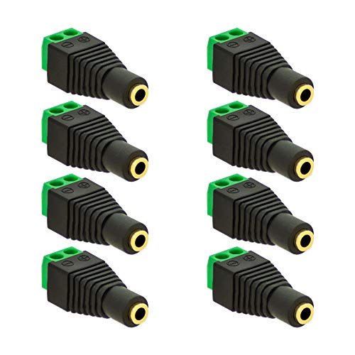 8X Klinken Buchse 3,5mm Adapter > Terminal Block 2-Pin Schraub Klemmen Vergoldet 8X Klinken Buchse 3,5mm Adapter > Terminal Block 2-Pin Schraub Klemmen Vergoldet von E.T