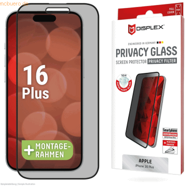 E.V.I. DISPLEX Privacy Glass FC iPhone 16 Plus E.V.I. DISPLEX Privacy Glass FC iPhone 16 Plus von E.V.I.