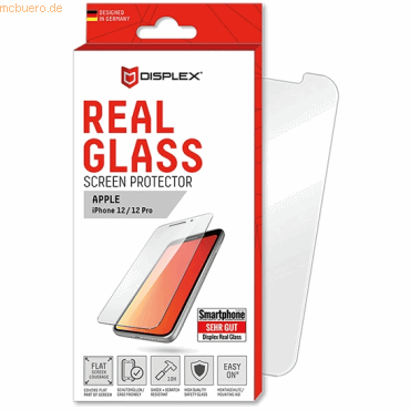 E.V.I. DISPLEX Real Glass Apple iPhone 12/12 Pro 6,1- von E.V.I.