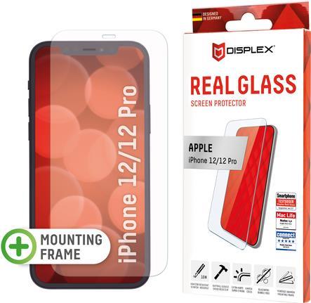 E.V.I. DISPLEX Real Glass - Bildschirmschutz für Handy - gehärtetes Glas - 2D - Glas - für Apple iPhone 12, 12 Pro (01305) von E.V.I.