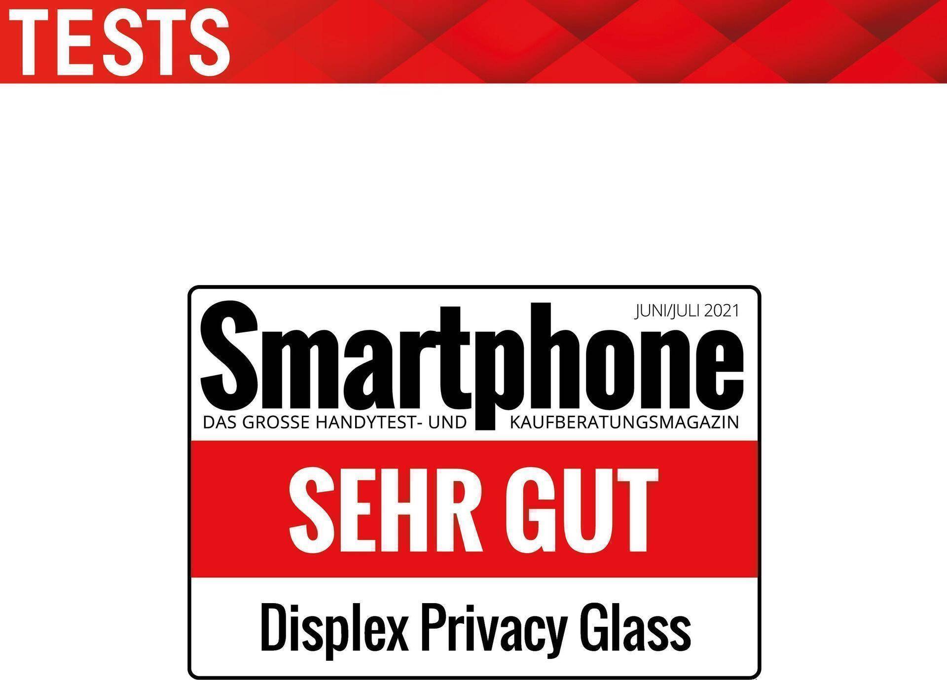 E.V.I. DISPLEX Real Glass - Bildschirmschutz für Handy - gehärtetes Glas - 3D - Glas - mit Sichtschutzfilter - 2-Wege - klebend - 6.1 - Rahmenfarbe schwarz - für Apple iPhone 12, 12 Pro (01397) von E.V.I.