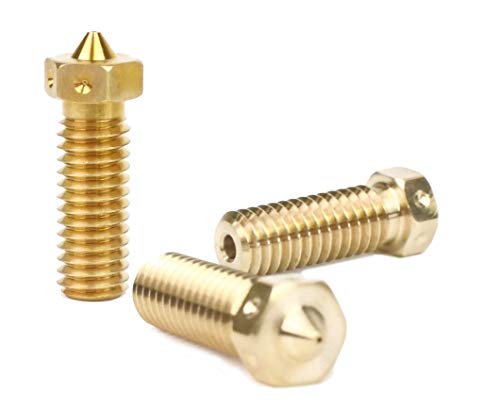 E3D Genuine Brass Volcano Nozzle 0.8mm, 1mm Triple Pack for V6 HotEnd 3D Printer (1.75mm, 0.8mm) von E3D