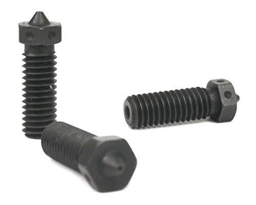 Genuine E3D Hardened Steel Volcano Nozzle 0.8mm, 1mm Triple Pack for V6 HotEnd 3D Printer (3mm, 0.8mm) von E3D