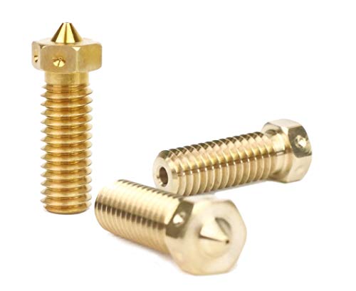 Genuine E3D Brass Volcano Nozzle 0.8mm, 1mm Triple Pack for V6 HotEnd 3D Printer (1.75mm, 1mm) von E3D