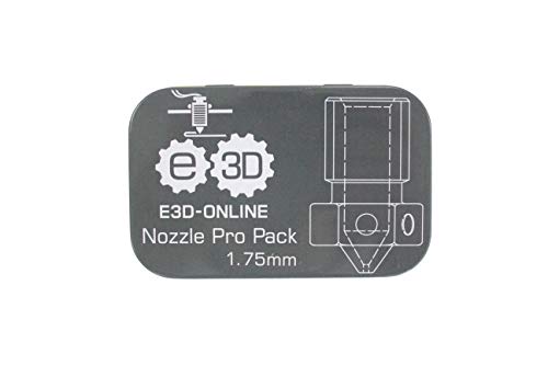 Genuine E3D Nozzle Pro Pack 0.15mm, 0.25mm, 0.4mm, 0.6mm, 0.8mm Hardened Steel, Plated Copper and Brass Nozzles for V6 HotEnd 3D Printer (1.75mm) von E3D