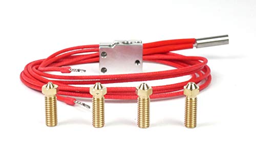 Genuine E3D Volcano Eruption Pack Upgrade for V6 HotEnd, 0.6mm, 0.8mm, 1mm, 1.2mm Nozzles 3D Printer… (12V, 1.75mm) von E3D