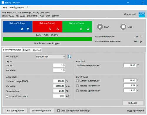 EA Elektro Automatik EA-License BS LI-ION Mess-Software Vollversion, 1 Lizenz Windows® 10, Windows� von EA Elektro Automatik