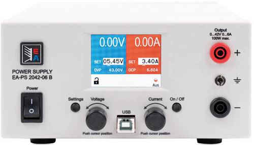 EA Elektro Automatik EA-PS 2042-06B Labornetzgerät, einstellbar 0 - 42 V/DC 0 - 6A 100W USB fernste von EA Elektro Automatik