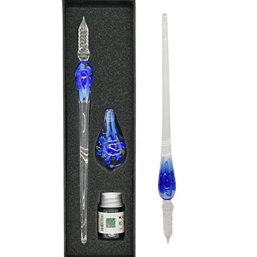 EACHHAHA Glasstifte-Set,Kalligraphie-Stift,Glas Dip Pen und Tinte,Glasfeder zum Schreiben für Grußkarten,Zeichnen, Unterschriften, den besten Weihnachts- und Werbegeschenken von EACHHAHA