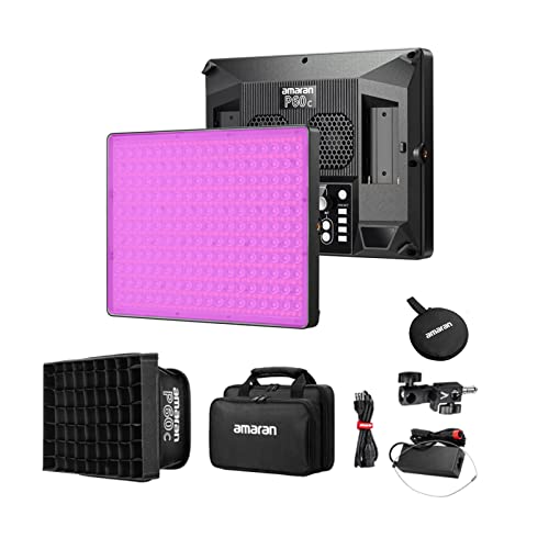 Aputure Amaran P60C 60W RGBWW Vollfarb-Video-Panel-Licht, Farbtemperatur 2500K-7500K CRI95+/TLCI 96+, 5900 Lux bei 1m, 10 Lichteffekte-Support-App mit Softbox Aputure Amaran P60C 60W RGBWW Vollfarb-Video-Panel-Licht, Farbtemperatur 2500K-7500K CRI95+/TLCI 96+, 5900 Lux bei 1m, 10 Lichteffekte-Support-App mit Softbox von EACHSHOT