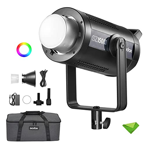 Godox SZ150R Zoom RGB-Videoleuchte, 150 W LED-Licht CCT 2800–6500 K, 37 Lichteffekte CRI 97 TLCI 96 APP-Steuerung/DMX-Steuerung Bowens-Montageleuchte für Interview-Videoaufnahmen, Streaming Godox SZ150R Zoom RGB-Videoleuchte, 150 W LED-Licht CCT 2800–6500 K, 37 Lichteffekte CRI 97 TLCI 96 APP-Steuerung/DMX-Steuerung Bowens-Montageleuchte für Interview-Videoaufnahmen, Streaming von EACHSHOT