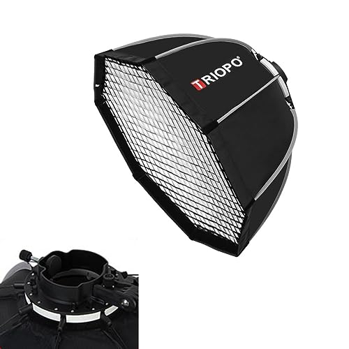 Triopo KX65 Softbox 25,6 Zoll/65 cm Softbox mit Wabengitter, achteckige Regenschirm-Fotografie-Softbox für Godox V1 AD200Pro Rundkopfblitz Speedlite Speedlight Softbox Lichtdiffusor Triopo KX65 Softbox 25,6 Zoll/65 cm Softbox mit Wabengitter, achteckige Regenschirm-Fotografie-Softbox für Godox V1 AD200Pro Rundkopfblitz Speedlite Speedlight Softbox Lichtdiffusor von EACHSHOT