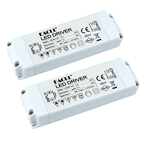 EACLL LED Trafo AC 240V zu DC 12V 3A(3000mA) 36W Transformator, 2er-Pack. Für fahren Weniger als 36W MR11 G4 MR16 GU5.3 LED Birnen LED Lichtstreifen, LED Lampen Adapter Treiber Mini Netzteil von EACLL