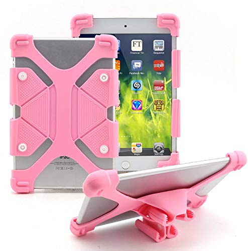 Universal-7.0 2017 " -8.0-Tablets für Kinder mit Silikon Stoßfest Schutzhülle mit Ständer (7,0–8,0 Zoll, schwarz rosa rose 7.0--8.0" Pink von EAGWELL