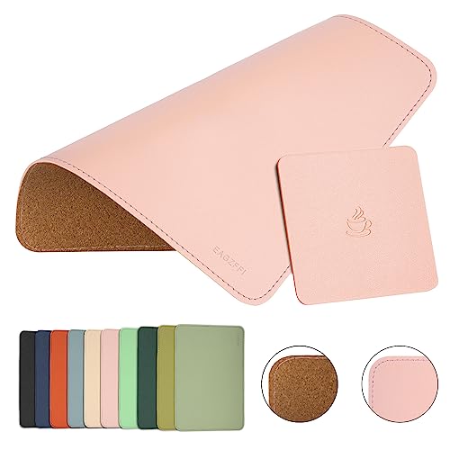 EAGZFFI, Leder-Mauspad, doppelseitiges Mauspad, genähte Kanten, wasserdicht, Computer-Mauspads für Laptop, Büro und Zuhause, 1 Packung, 20,3 cm, 27,9 cm, Rosa EAGZFFI, Leder-Mauspad, doppelseitiges Mauspad, genähte Kanten, wasserdicht, Computer-Mauspads für Laptop, Büro und Zuhause, 1 Packung, 20,3 cm, 27,9 cm, Rosa von EAGZFFI