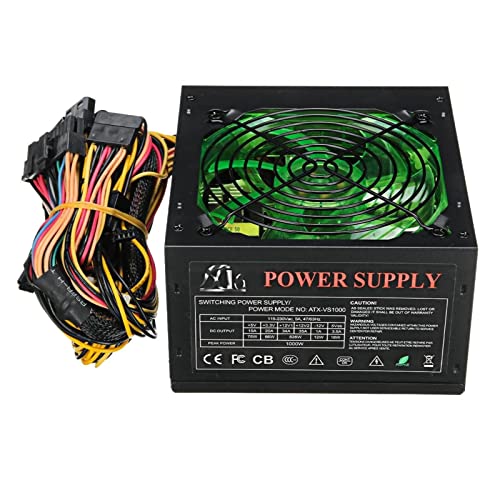 EAMOM 1000W Netzteil 120mm LED Lüfter 24 Pin PCI SATA ATX 12V Computer Netzteil für PC Compurter Case EAMOM 1000W Netzteil 120mm LED Lüfter 24 Pin PCI SATA ATX 12V Computer Netzteil für PC Compurter Case von EAMOM