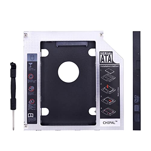 EAMOM Aluminium 2. HDD-Caddy 9,5 mm SATA 3.0 für 2,5 Zoll 2 TB SSD-Gehäuse HDD-Gehäuse mit LED für Laptop, CD-ROM, DVD-ROM EAMOM Aluminium 2. HDD-Caddy 9,5 mm SATA 3.0 für 2,5 Zoll 2 TB SSD-Gehäuse HDD-Gehäuse mit LED für Laptop, CD-ROM, DVD-ROM von EAMOM