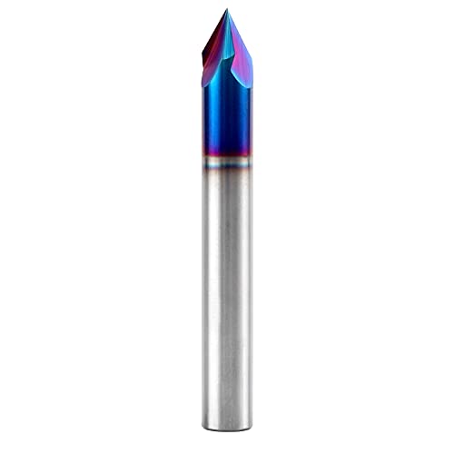 EANOSIC 60 Grad V Nutfräser Bit 1/4 Zoll Schaft, 3 Flöte Nano Blau beschichtet Vollhartmetall V Router Bit für CNC Gravur und Anfasen EANOSIC 60 Grad V Nutfräser Bit 1/4 Zoll Schaft, 3 Flöte Nano Blau beschichtet Vollhartmetall V Router Bit für CNC Gravur und Anfasen von EANOSIC
