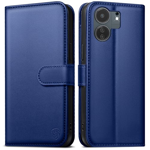 EASDNB Handyhülle für Xiaomi Redmi 13C hülle[6 Kartenfächer][RFID Blocker][Standfunktion] Klapphülle Lederhülle für Redmi 13C/Poco C65/Redmi 13 C hülle,Königsblau von EASDNB