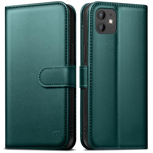 EASDNB iPhone 11 Hülle Klapphülle Lederhülle Stoßfeste Schutzhülle mit 6 Kartenfächern, RFID Blocker, Standfunktion, Grün EASDNB iPhone 11 Hülle Klapphülle Lederhülle Stoßfeste Schutzhülle mit 6 Kartenfächern, RFID Blocker, Standfunktion, Grün von EASDNB