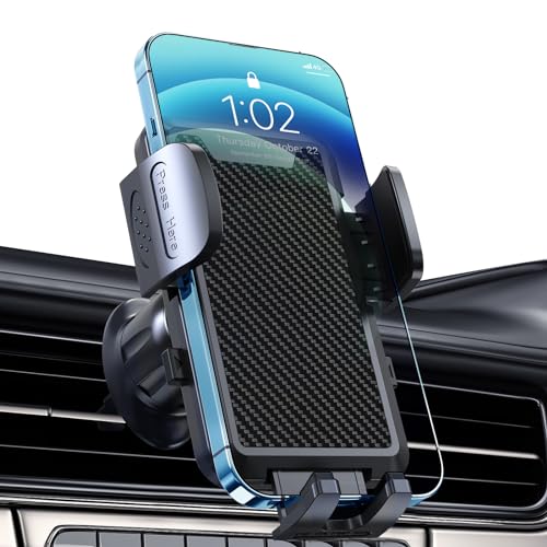 EASERIA Auto Handyhalterung für Lüftung, Rutschfestes Handy Halterung für Auto, 360° Drehbar KFZ Handyhalter, Kompatibel mit Smartphone iPhone Samsung und Anderen Handys 5,5-9,5cm Breite von EASERIA