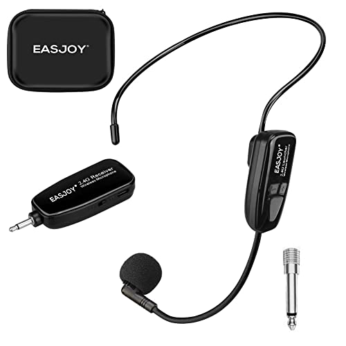 EASJOY Kabelloses Mikrofon, 2,4 G, kabellos, 50 m, für Reiseführer, Lehrer, Klassenzimmer von EASJOY